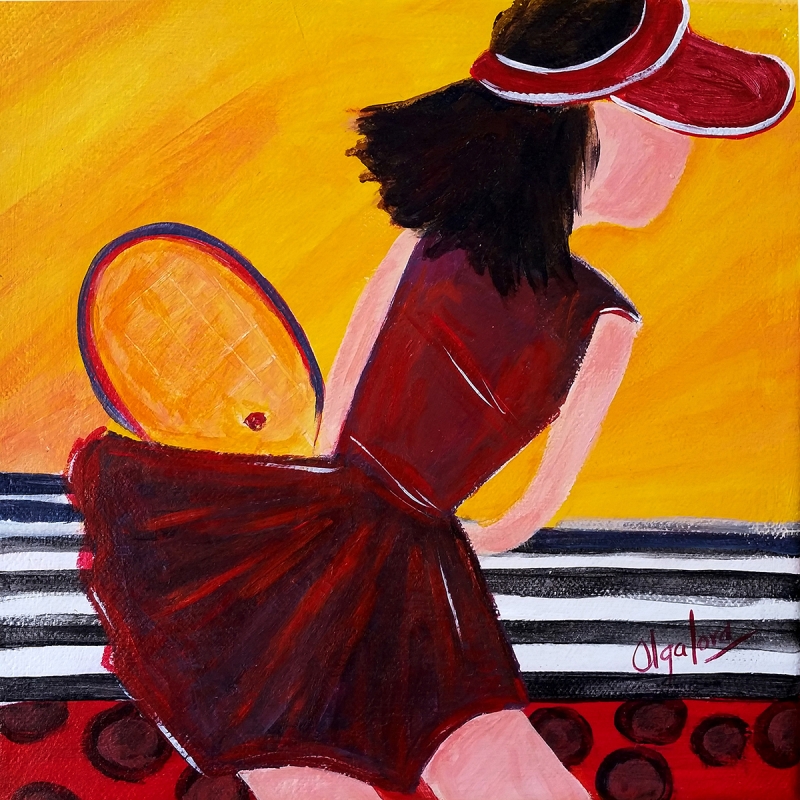 Ruby, like tennis too by artist Olga Lora